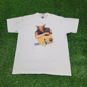 Vintage 1999 Alan-Jackson Western Shirt Women XL 22x28 White